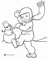 Winter Coloring Pages Color Printable Print Sheet sketch template