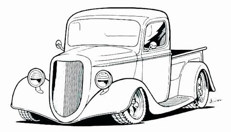 classic truck coloring pages inspirational car  truck coloring pages