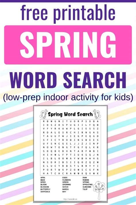 spring word search  printable