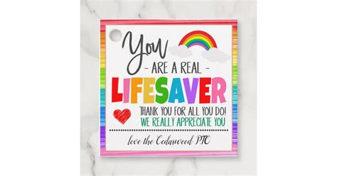 lifesaver gift tag zazzle