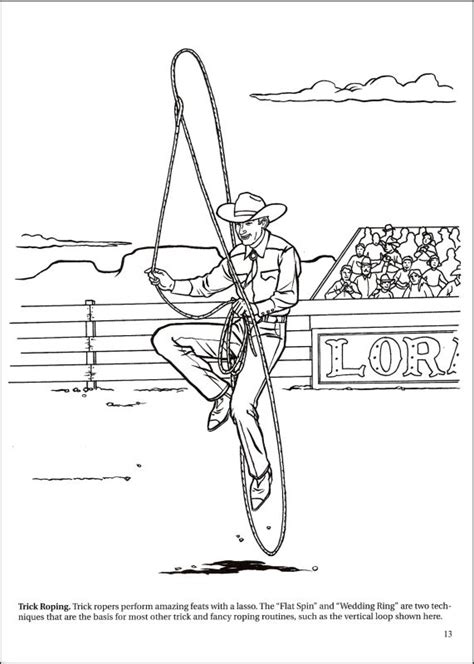 rodeo coloring book dover publications