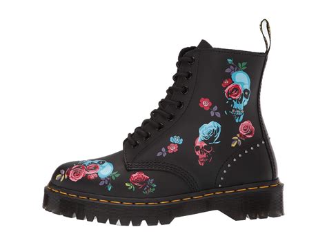 dr martens leather  pascal bex rose fantasy  boots  black lyst