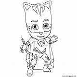 Coloring Pj Catboy Mask Pages Printable sketch template