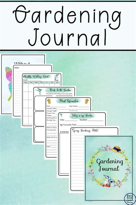 printable gardening journal homeschool printables