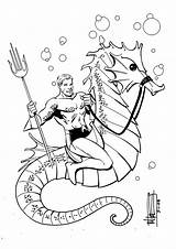 Aquaman Coloring Pages Kids Children sketch template
