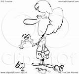Litter Cartoon Illustration Outline Standing Woman Toonaday Royalty Rf Clip Clipart Ron Leishman 2021 sketch template