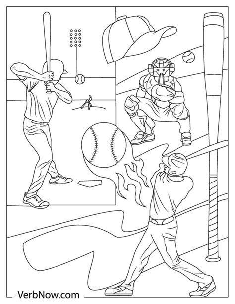 baseball coloring pages book   printable  verbnow