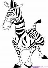 Coloring Marty Pages Madagascar Zebra Characters Cartoon Cartoons sketch template