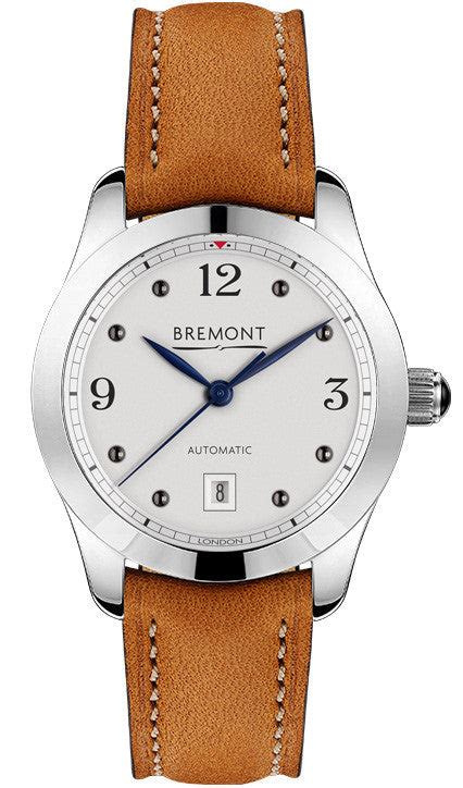 bremont watch solo 32 aj white ladies solo 32 aj wh r tan leather watch