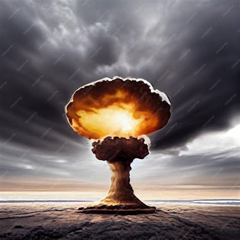 premium photo atomic bomb explosion world war apocalypse