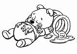 Pooh Winnie Coloring Baby Pages Lunch After Napping Color sketch template
