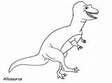 Allosaurus sketch template