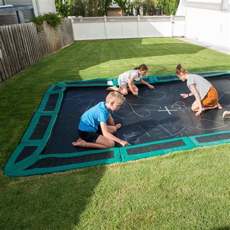 ft  ft rectangular  ground trampoline kit capital play uk