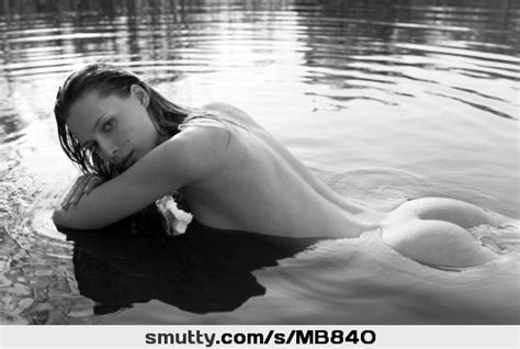 nature outdoor outdoornudity waterbody water reflection brunette