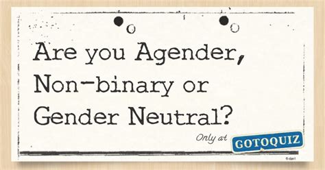 Are You Agender Non Binary Or Gender Neutral
