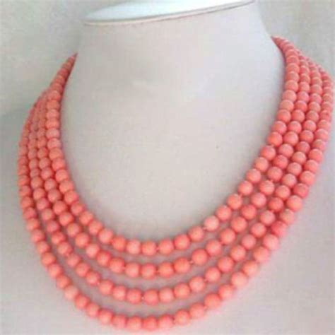 long handmade natural  mm pink coral necklace  fashion jewelry ebay long necklace