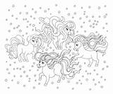 Unicorns sketch template