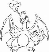 Charizard Coloring Pages Printable Kids Pokemon sketch template