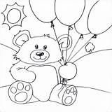 Globos Balloons Oso Pintar Ursinhos Osos Ursos Cumpleanos Animais Paracolorear Sheets Familyfriendlywork Desde Marcadores sketch template
