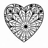Mandala Heart Svg Coloring Pages Tattoo Mandalas Patterns Mandalasvg Choose Board Drawing sketch template