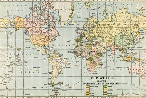 world map       including urss   stock