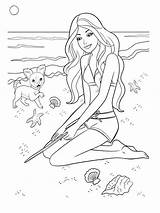 Barbie Strand Playa Ausmalbilder Malvorlagen Colouring Colorat Leukekleurplaten Dibujosparaimprimir Besteausmalbilder Coloringpage Desene Kleur Opmaken Joacă Fotbal sketch template