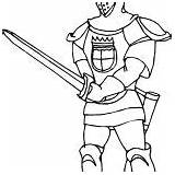 Coloring Ages Middle Charlemagne Knight sketch template