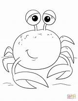 Crab Coloring Cartoon Cute Pages Kids Crabs Drawing Printable Ghost Sea Hermit Animal Nursery Trending Days Last Clipart Animals Categories sketch template