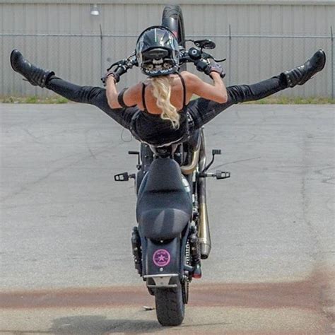 christina billings 27 more stunt bike nine t bmw motard sexy moto