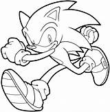 Sonic Coloring Pages Hedgehog Running Classic Printable Color Colouring Clipart Anime Japanese Popular Library Coloringhome sketch template