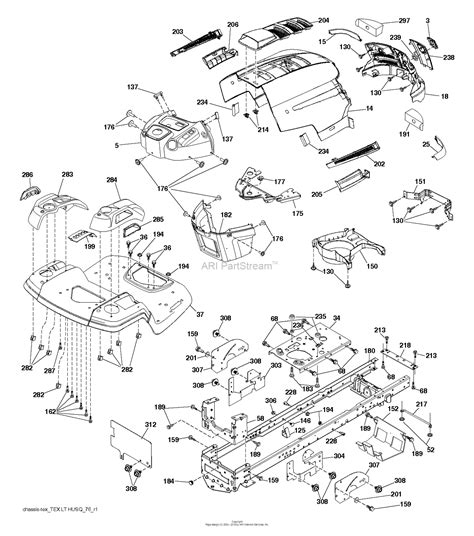 husqvarna ts     parts diagram  chassis enclosures