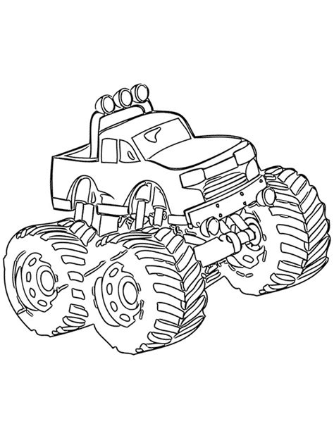 colouring page monster truck coloringpageca