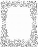 Coloring Border Pages Frames Frame Borders Floral Flower Para Printable Bordes Ornament Papel Ivy Color Marcos Getcolorings Clip Patterns Designs sketch template