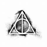 Harry Deathly Hallows Mort Reliques Triangle Tapestry Teepublic Tatouage Tatting Hogwarts Otter sketch template