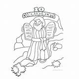 Commandments Coloring Ten Getdrawings Pages sketch template