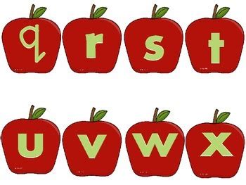 apple alphabet flashcards  jill gillen teachers pay teachers