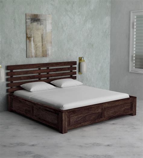 buy stigen solid wood king size bed  storage
