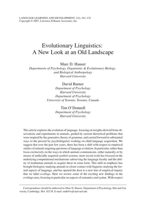 evolutionary linguistics       landscape