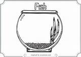 Coloring Bowl Fish Printable Pages Empty Clipart Popular Library Coloringhome sketch template