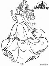 Coloring Belle Princess Pages Disney Printable sketch template