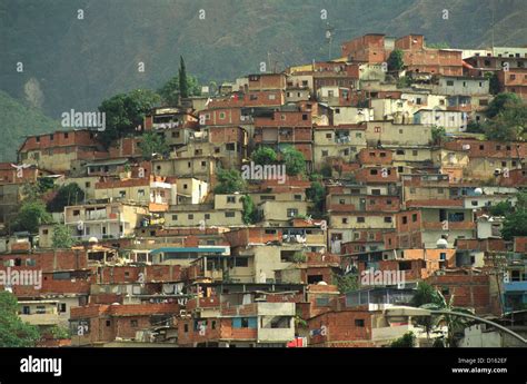barrio slums  caracas venezuela stock photo alamy