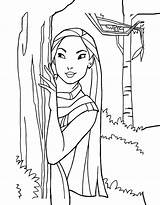 Pocahontas Coloring sketch template