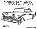 Coloring Pages Car Cars Chevy Rod Clipart Truck Muscle Printable Classic Fast Kids Print Pickup Vintage Police Chevrolet Outline Sprint sketch template