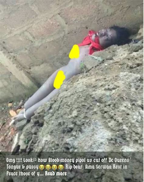 slay queen murdered with her tongue and private parts cut off graphic photos