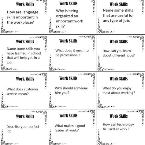 work skills printable flash cards social skills cards etsy