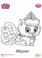 Palace Pets Coloring Slipper Pages Disney Categories sketch template
