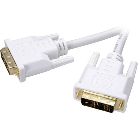 speaka professional dvi cable  dvi plug  pin  dvi plug  pin   white  conradcom