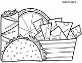 Coloring Taco Pages Kids Popular sketch template