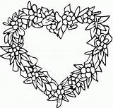 Coloring4free Coloring Heart Pages Wreath Related Posts sketch template