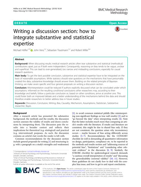 writing  discussion section   integrate substantive